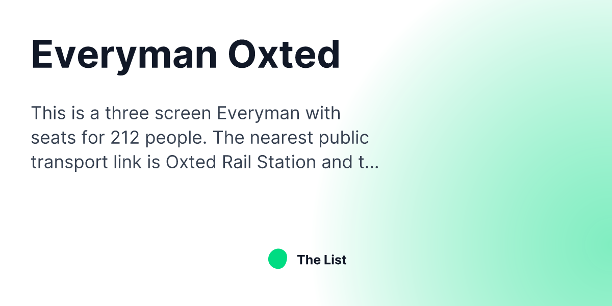 Oxted Operatics Everyman Oxted